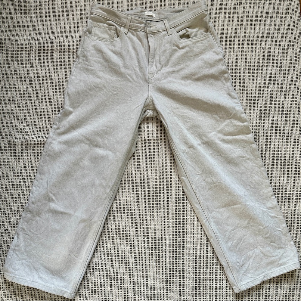 Uniqlo Men Relaxed Fit Jeans Natural/Ivory 32 Waist